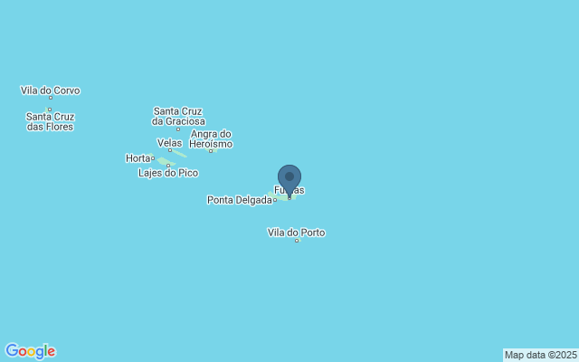 Kaart met locatie De bronnen van Furnas (São Miguel)